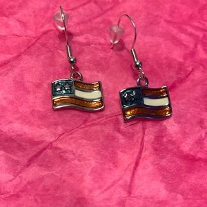 Texas flag pierced earrings